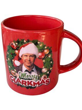 National Lampoon's Christmas Vacation "Merry Clarkmas" 15 oz. Ceramic Mug 4"H